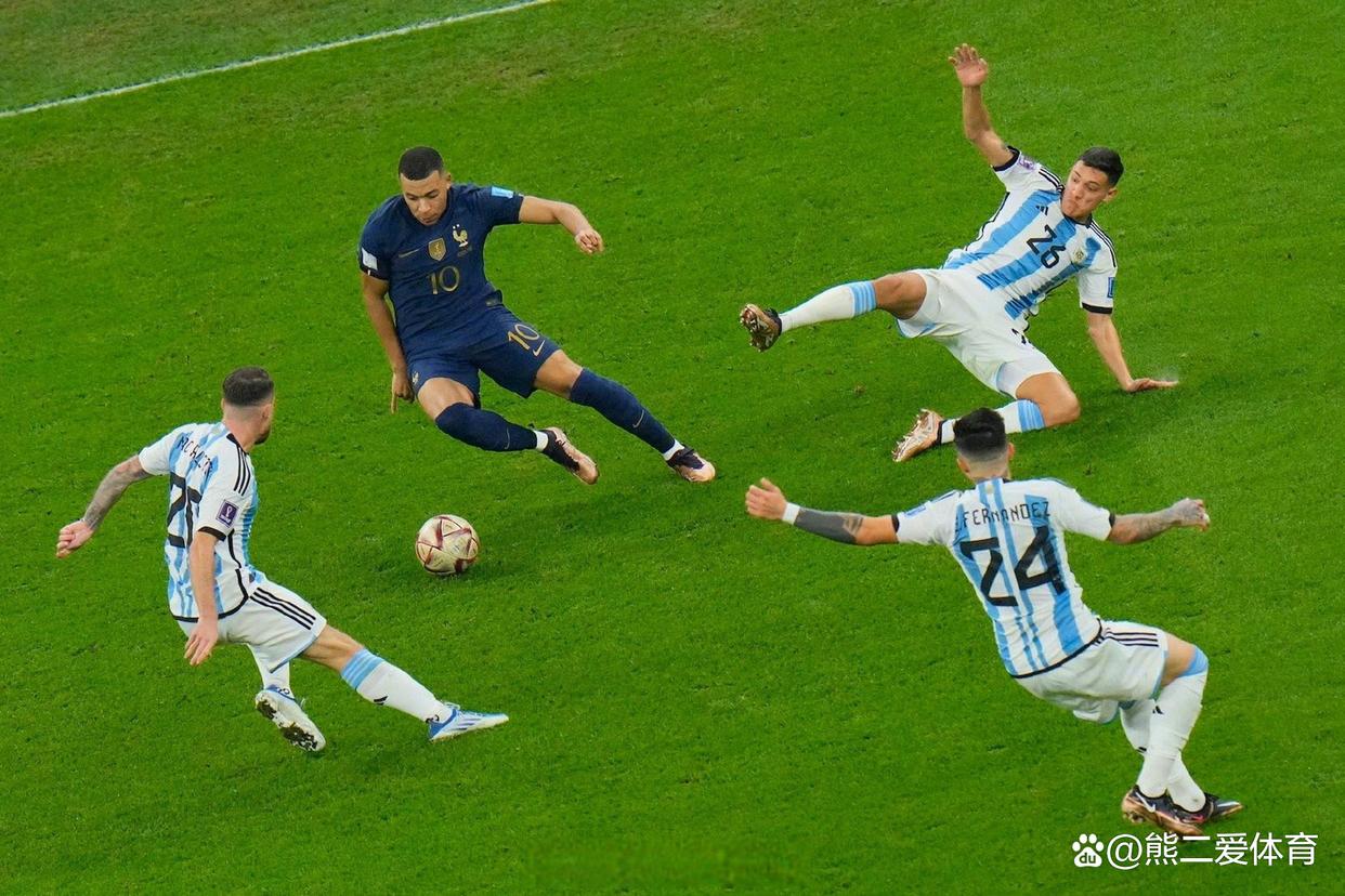 踢球比赛中法国选手夺得胜利